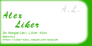 alex liker business card